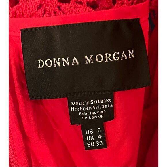 Donna Morgan Women's Long Sleeve Chemical Lace Dress Size 0 - Picture 7 of 8